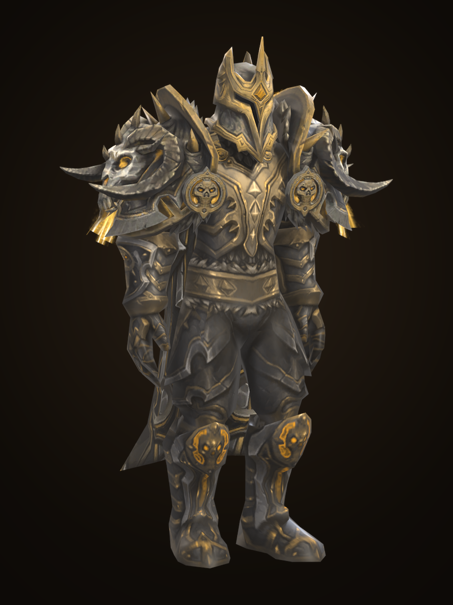 Dread Subjugator's Golden Attire, worn on a character